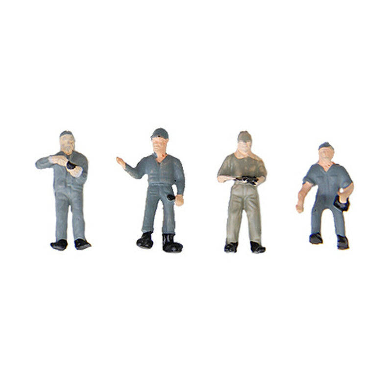 25pcs 1:87 Painted Train Railway Worker People Figures with ladder & bucket