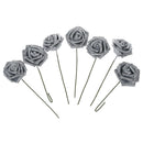 7 Foam Rose Artificial Flower Glitter Bridal Bouquet Home Wedding Decoratio U5E8