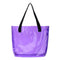 Clear PVC Transparent Shopping Bag Shoulder Handbag Women Totes (Purple)