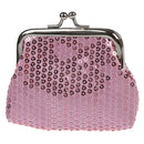Women's Sequins Coin Purse Buckle Mini Wallet(pink) R9B7