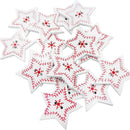 50Pcs Mixed Wood Handmade 2 Holes Wooden Buttons Sewing Scrapbooking Xmas