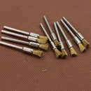 5PCS Mini Wire Brush Brushes Brass Cup Wheel for Grinder or Drill 3x5MM Set New