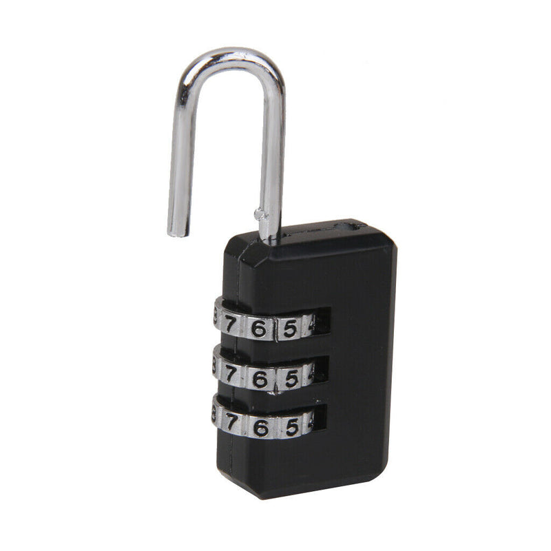 Combination Security Cabinet Suitcase Luggage Bag Code Padlock Lock Black