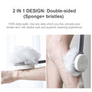 Sided Long Handle Body Shower Back Brush Skin Massage Scrubber Bath Sponge T Hn