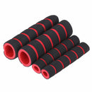 4pcs Motorcycle Handlebar Grip Brake Clutch Lever Cover Foam Pad Red