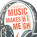 music headset iron on patches heat transfer pyrography for diy clothing decor ME