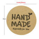 Hand Made Especially For You Stickers 1 Inch Round Total 500 Adhesive Label F9Z7