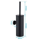 Bathroom Toilet Brush Holder Matt Black, 304 Stainless Steel Toilet Brush W