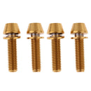4x Durable Titanium Alloy Cycling Bike Taper Head Bolts Screw Kit