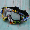 Motocross Snowmobile Snowboard Goggles UV Protector Eyewear Clear Plastic Clear