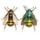 Cute Honeybee Animal Insect Brooches Pin Bee Shape Corsages Scarf Clips JeweX5A4