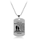 Father Son Dog Tag Link Chain Pendant Necklace Kids Love Gift Military PendaB3C