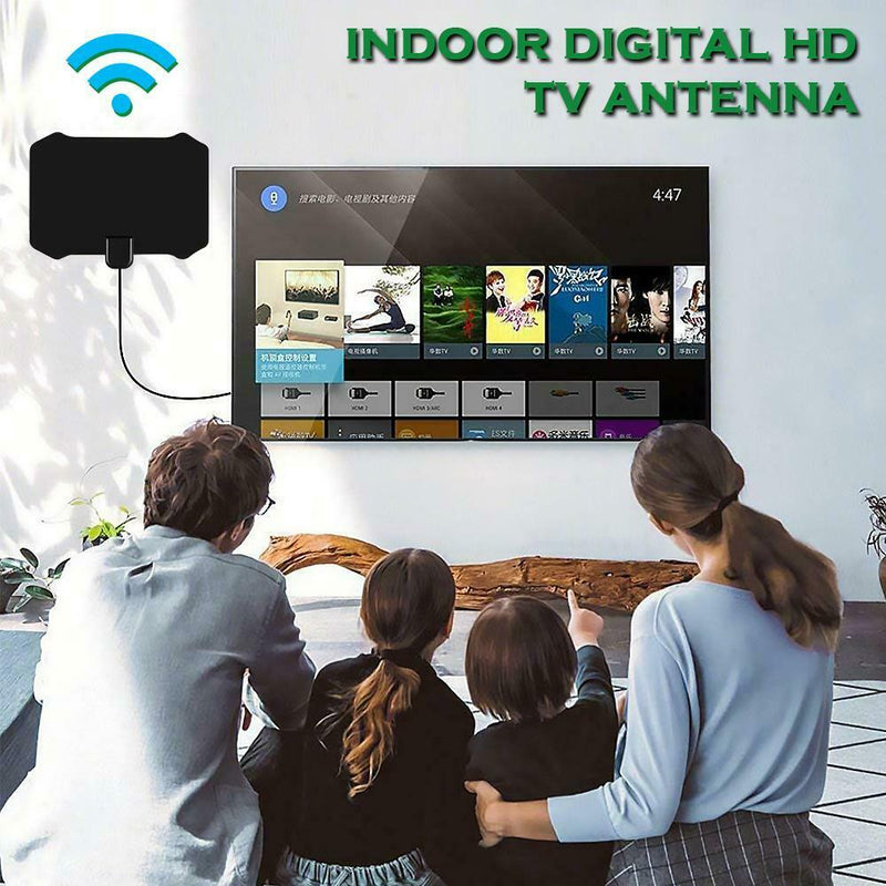 HJ0003 200 Miles 1080p 4K HDTV TV Antenna Indoor Signal Receiver Amplifier A