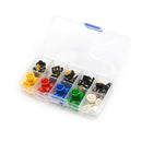 25Sets Momentary Tactile Push Button Touch Micro Switch4P PCB Caps12x12x7.3mm Bj