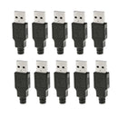 10Pack USB Type-A 4-pin Male Jack Plug Socket Connector Connector Adapter