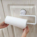 Kitchen Accessories Storage Holder Vacuum Sucker Paper Towel Rack Adhesive  V3F3