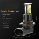 2Pcs 9006 LED Fog Light Bulbs DRL 3200 Lumens Super Bright 84-SMD 12V 24V 9