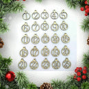 25pcs 1-25 Wooden Christmas Advent Calendar Gift Tags Number Gift Tags Chri D6A5