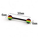 20Pcs Multicolor Stud Tounge Rings Bar  Barbell Body Piercing Jewelry SpiritedME