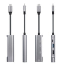 Grey USB C Hub Type C to 4K HDMI USB 3.0 2.0 PD Port Dongle for MacBook Pro