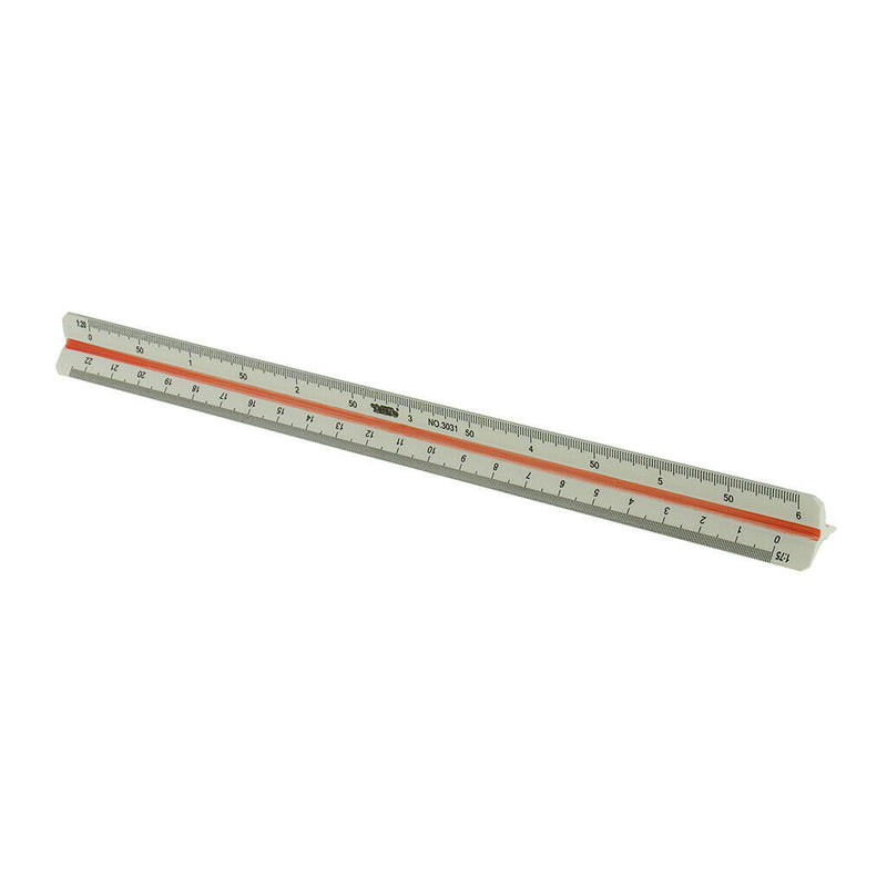 10 Pieces 300mm Metric Triangular Scales Ruler Solid