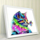 Printing DIY Diamond Painting Cat Full Area Square Stick Paste Home Decor W