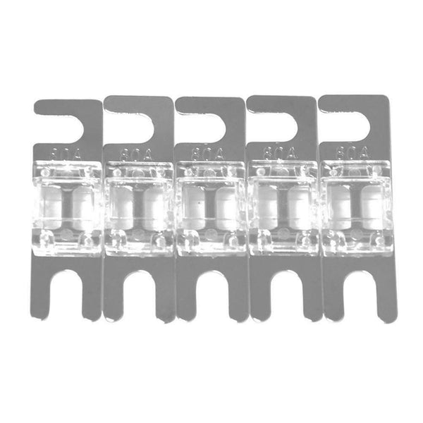 5pcs Nickel Plated Car Audio 32V AFS Mini ANL Fuses Auto Stud Fuses (80A)