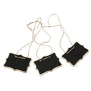 12pcs/lot Hemp Rope Hanging Rectangle Chalkboards Mini Chalk Writing Materi D2C9