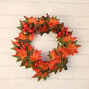 Maple Leaf Berry Wreath Halloween & Christmas Door Home Decor 35Cm P8I2