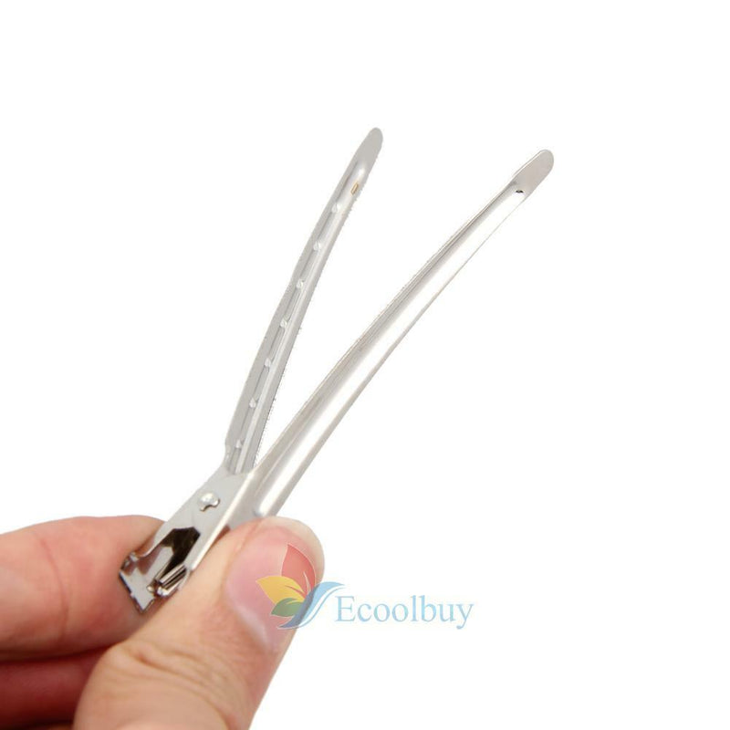 10pcs Modish Flat Metal Single Prong Alligator Hair Clips Barrette for Bows DIY