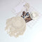 Woven Tassel Shoulder Handbags Women Round Knit Beach Crossbody Bag (White)