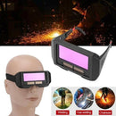 Auto Darkening Welder Goggle And Headband Helmet Anti-Glare Glasses Yellow Frame