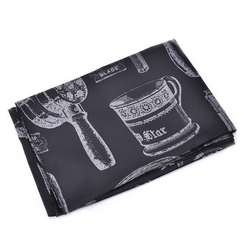 Black Hairdressing Cape Hair-Cut Salon Barber Nylon Cloth Wrap Protect Gown AES
