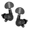 3R3L Black Locked String Tuners Tuning Peg Key Machine Heads Semicircle But