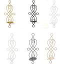 Wrought Iron Wall Mounted Sconce Candle Holder Tea Light Candlestick White