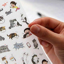 6Cute Scrapbooking Cat Craft Portable Album Diary Calendar lovely Label. St A6W2