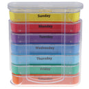 28 Grid Spring Pill Box 7 Day Weekly Pillbox Plastic Storage Container MediS Gw