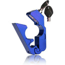 Blue Motorcycle Bicycle Handlebar Throttle Grip Lock Anti-theft Brake Level Lock