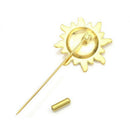Sun Face Shape Suit Shirt Corsage Lapel Stick Pin Tie Brooch Men's Wedding