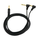 6.35mm Male to Dual Male Plug Stereo Audio Cable Adapter 59" Length Cord