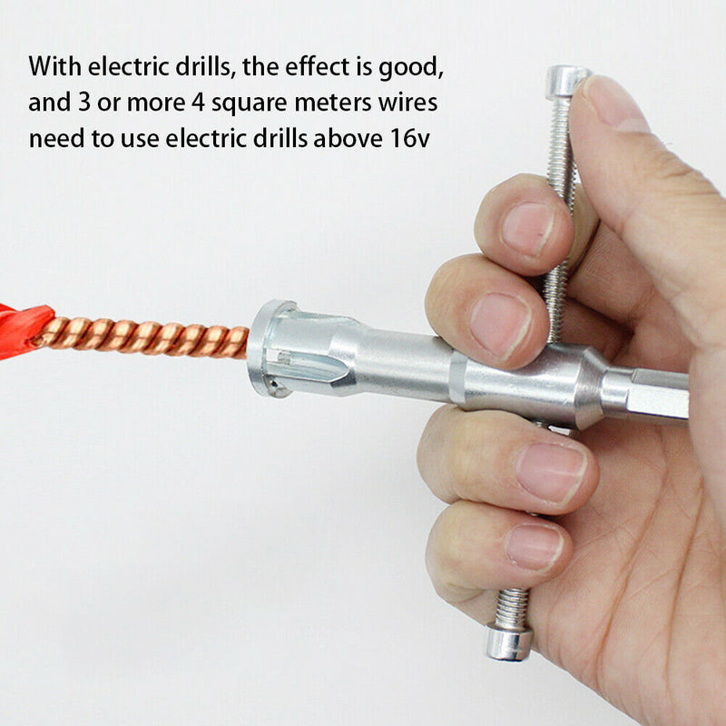 Automatic Parallel Cable Wire Quick Connector Drill Wire Stripper Twisting Tool