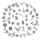 50x/lot Tibetan Sliver Mini Mixed Christmas Charms Pendant DIY Jewelry Making Hn