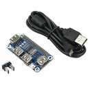 4 Ports USB HUB HAT For Raspberry Pi 3 / 2 / Zero W Extension Board USB To UB9D7