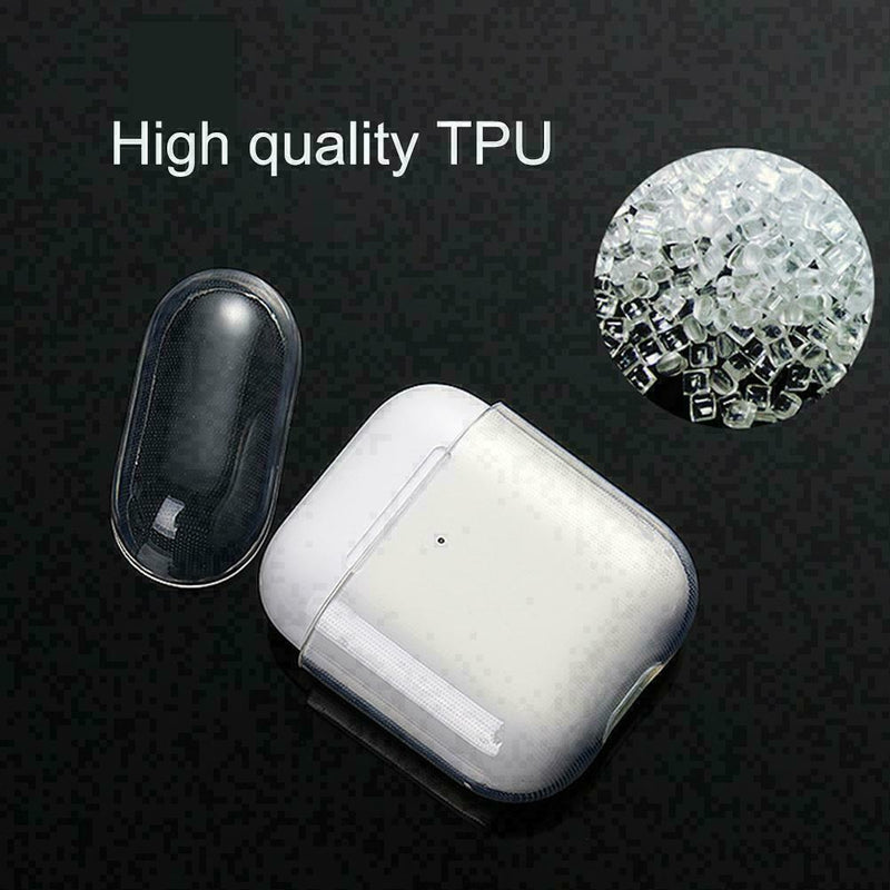 Transparent Clear Protective Skin Soft TPU Cover For AirPods Charging Case T7J4