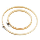 2Pcs Hand Embroidery Hoop Bamboo Circle Cross Stitch Ring DIY Craft Tools
