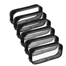 6 Pieces Clear PVC Pen Pencil Case with Zipper, for School Office Stationer