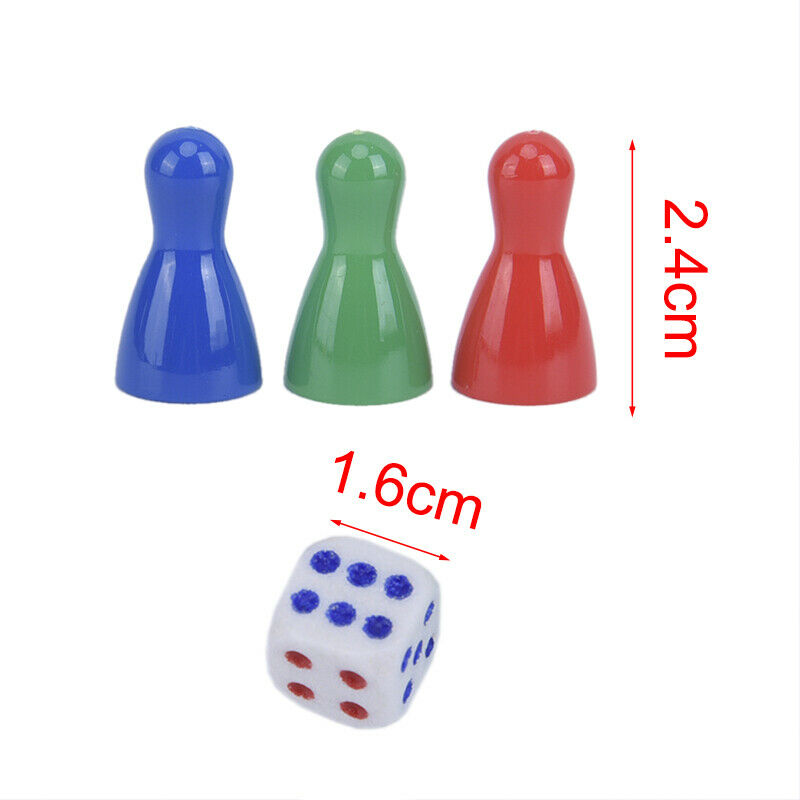 6Pcs Plastic Chess Dice Set for Card Games for Kids  Birthday Gift Accessorie Gw