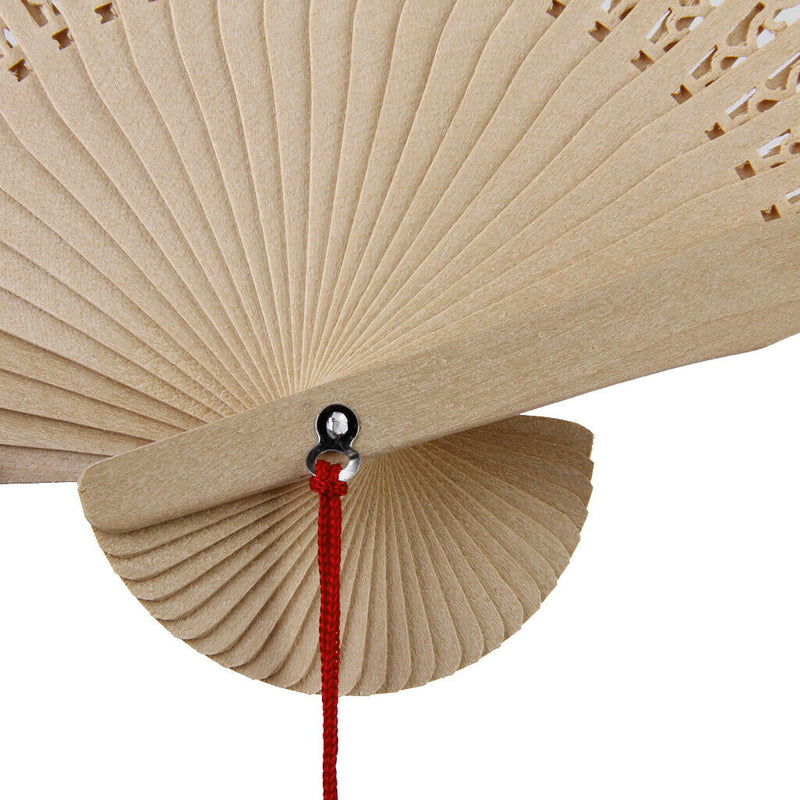 Foldable Sandalwood Handheld Fan Summer Outdoor Decoration Party Accs Favors