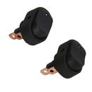 2 Pieces White & Yellow Dot LED 12V Car/Boat Rocker OFF/ON SPST Switch 20A