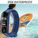 M3 Blood Pressure Oxygen Heart Rate IP67 Waterproof Bracelet (Dark Blue)